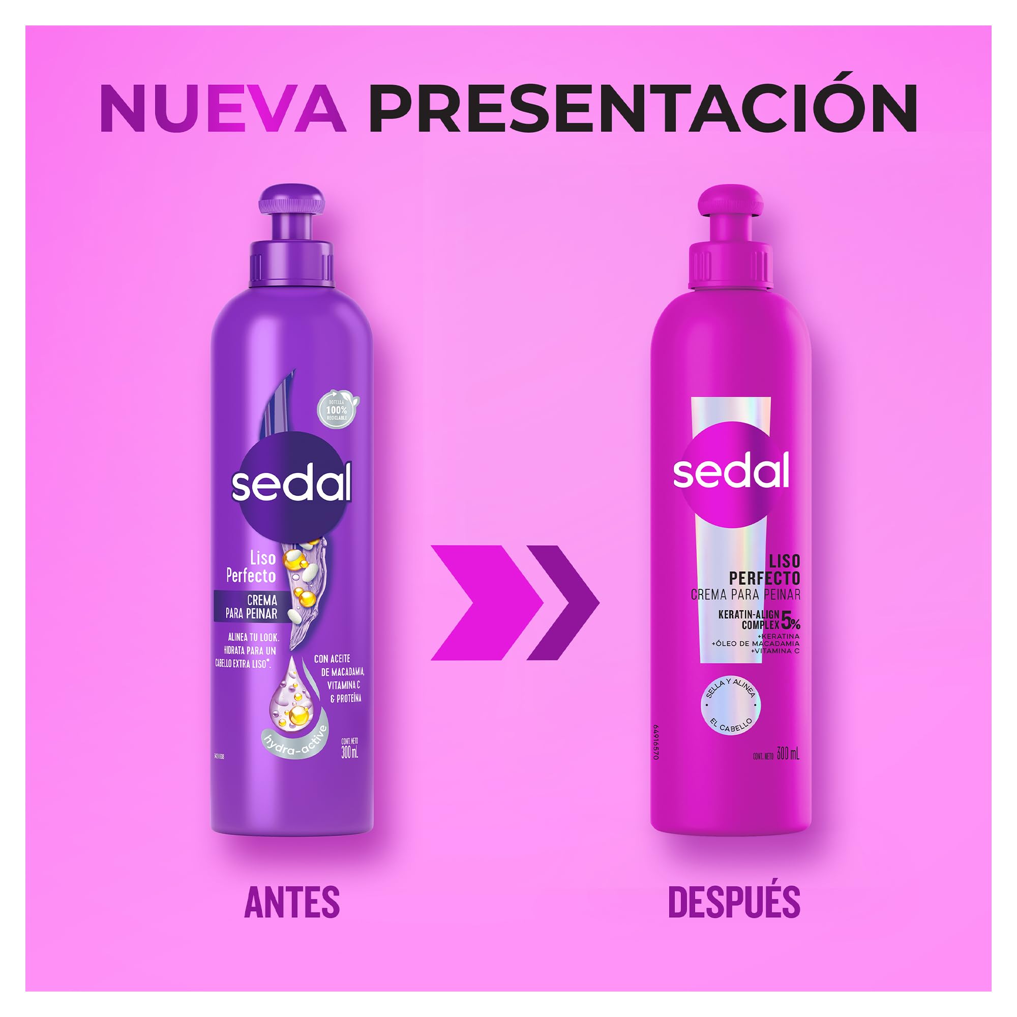 Sedal Liso Perfecto: protección suave para cabellos lisos que buscan brillo.