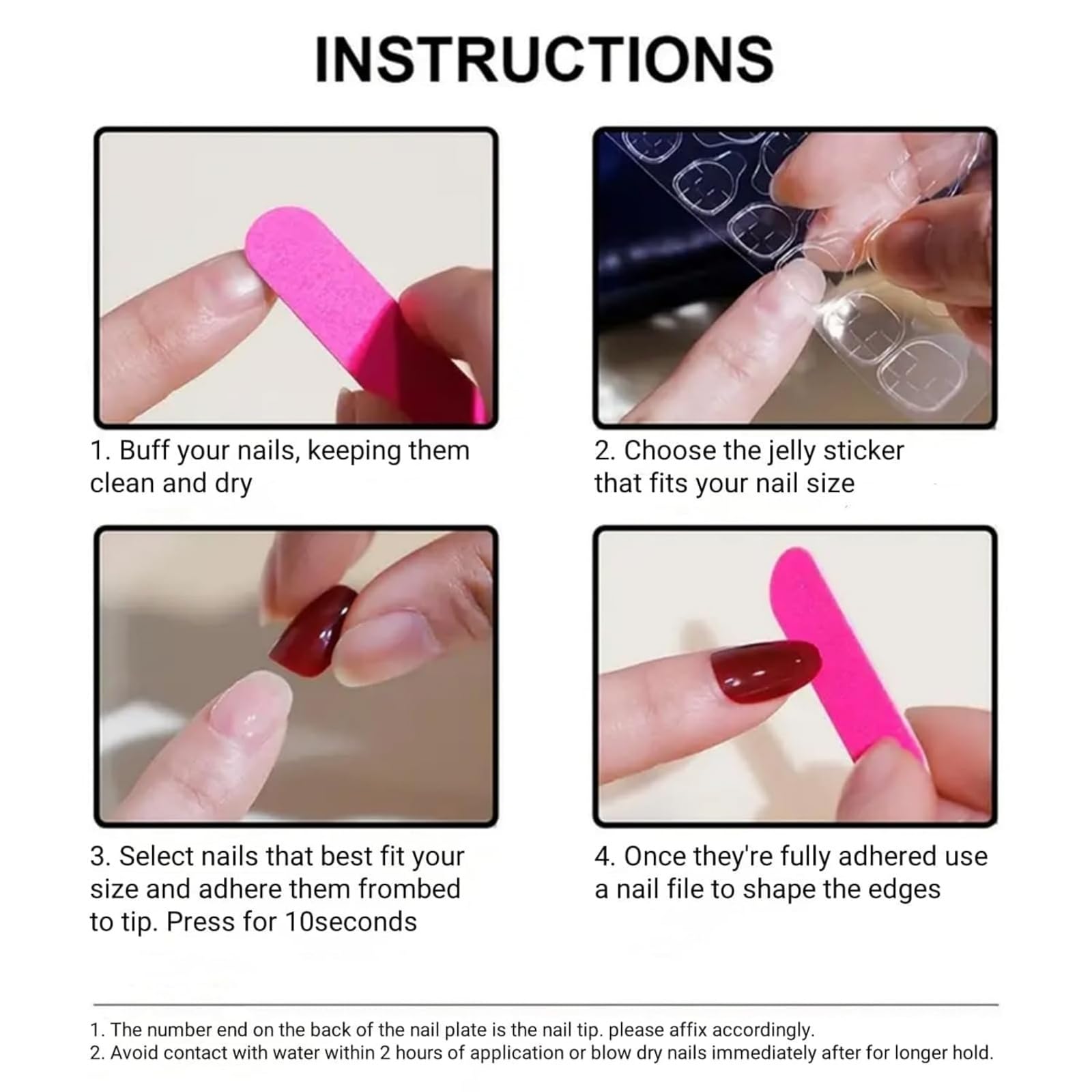 Uñas SEENEEY de borde fino, sensación natural y liviana