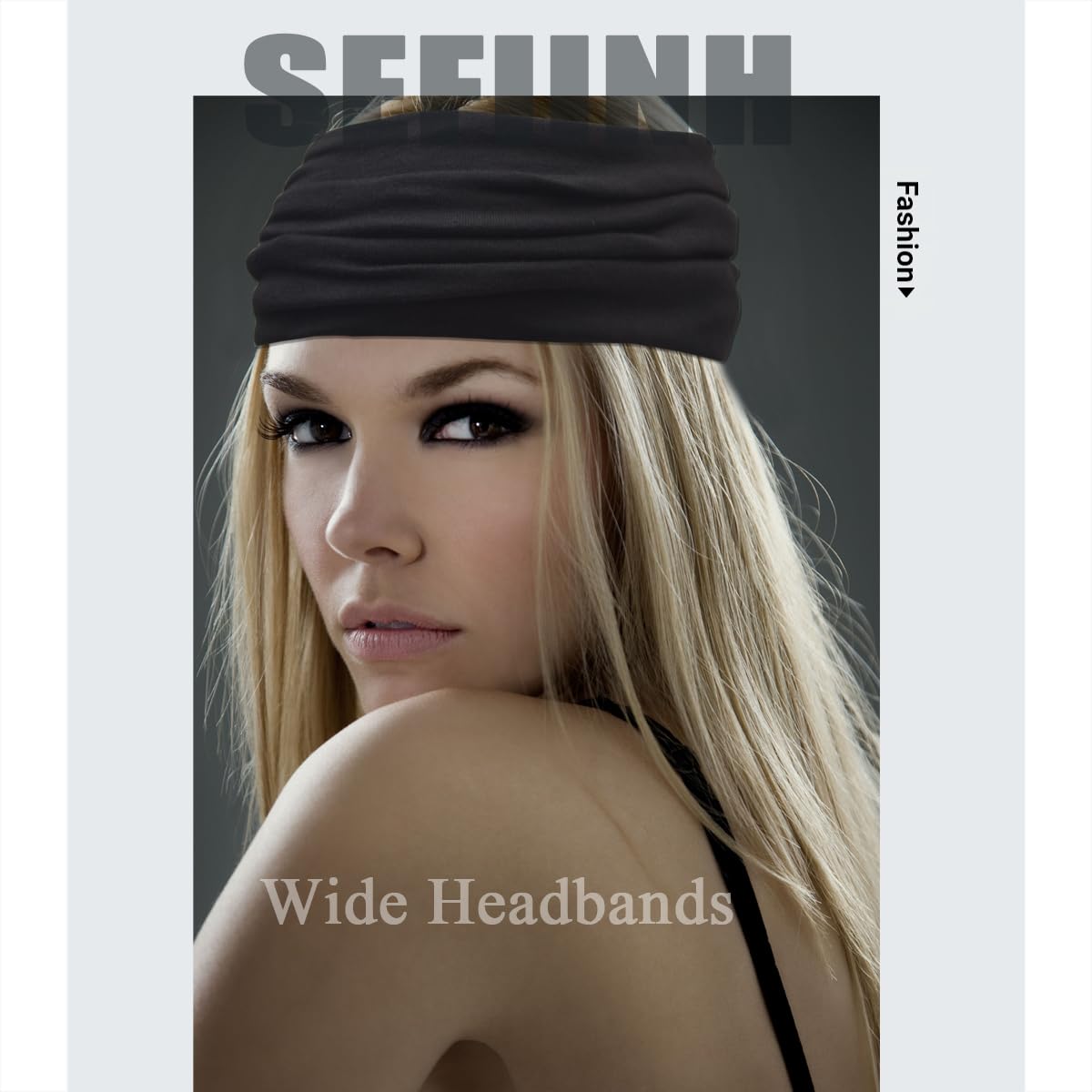 Bandas Sefiinh para cabello ancho en morado, ideal para yoga y playa