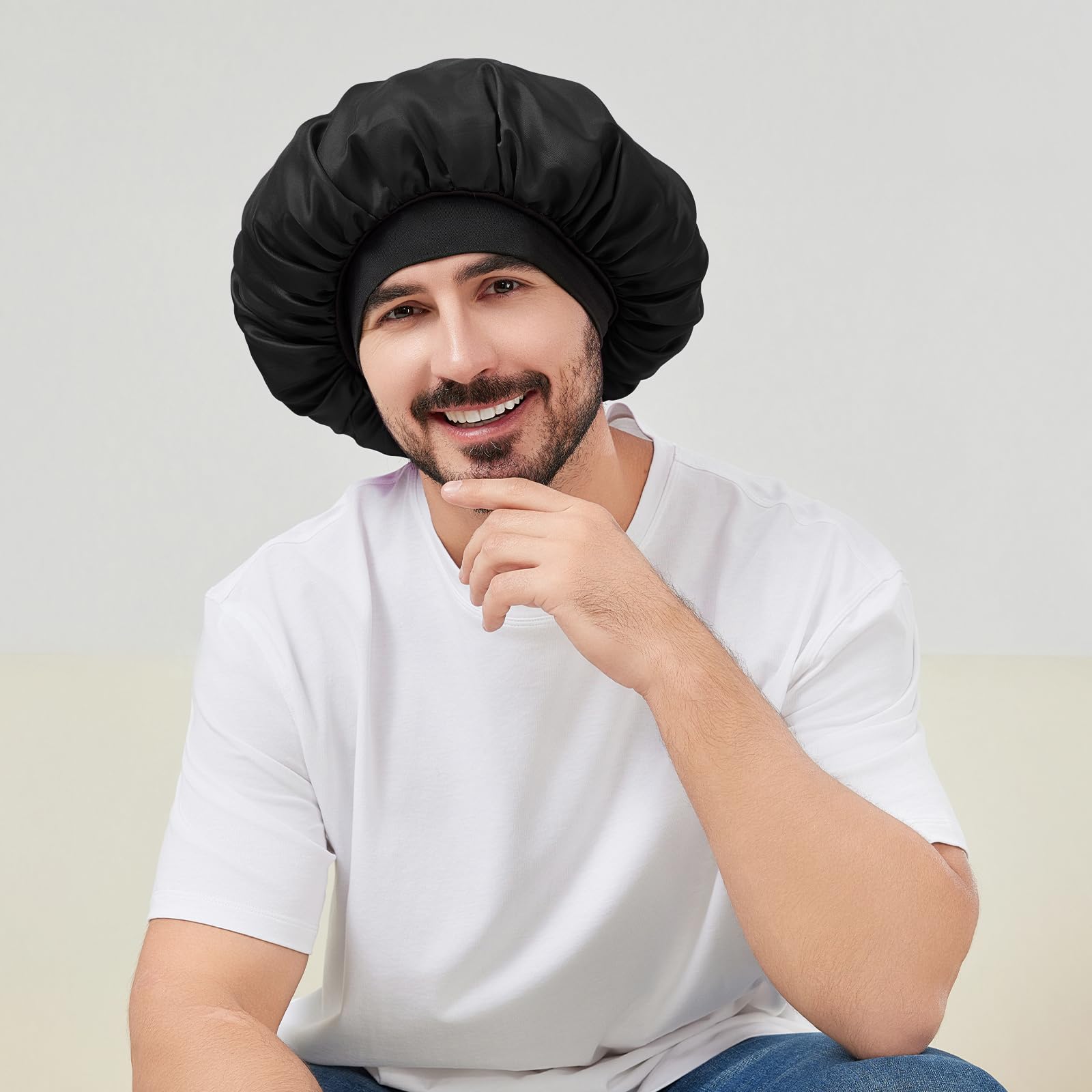 Selalu bonete satín para hombres, cuidado del cabello durante la noche