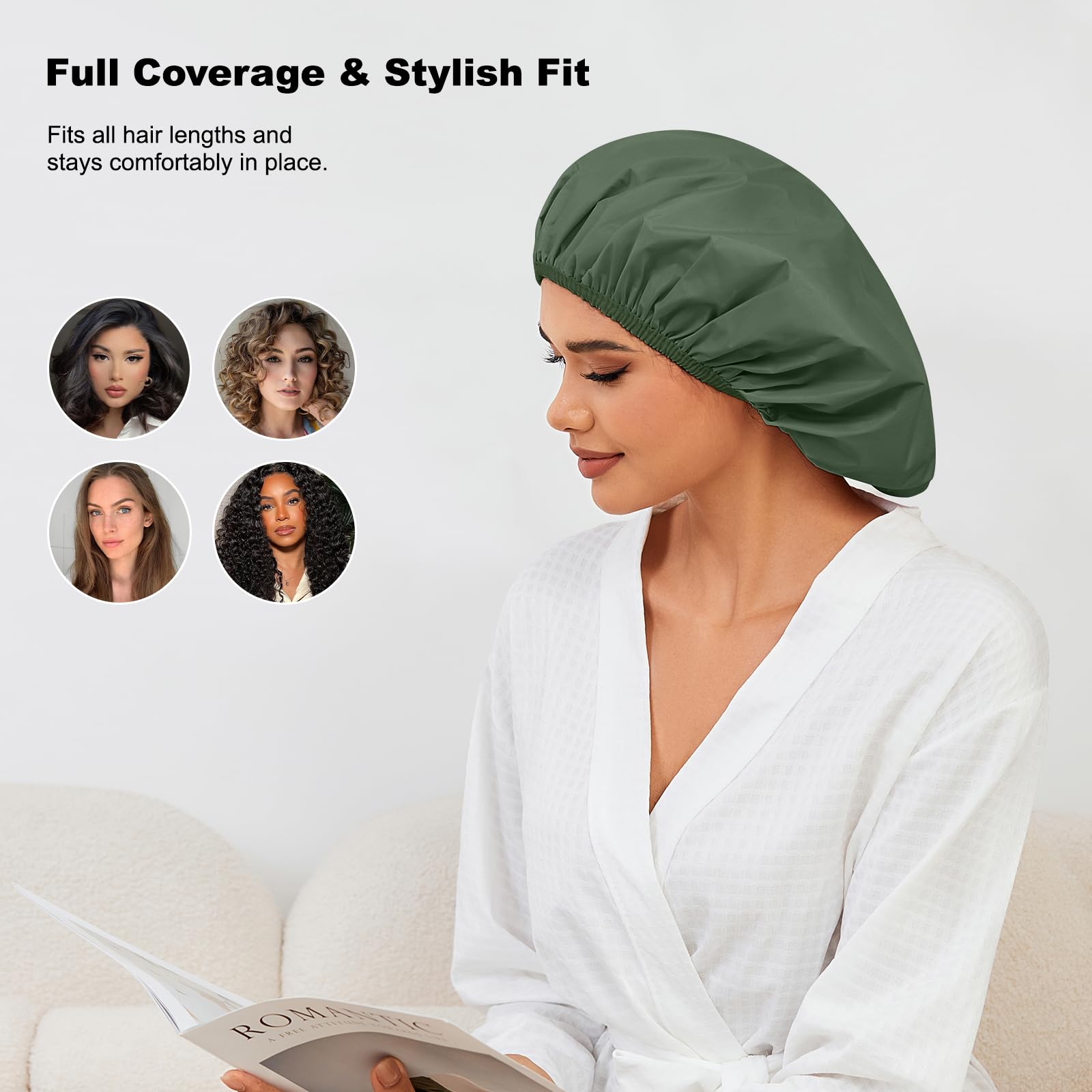 Cobertura amplia Selalu para cabello largo y trenzado.