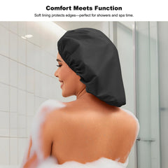 Gorro de ducha Selalu con borde elástico suave para mayor comodidad