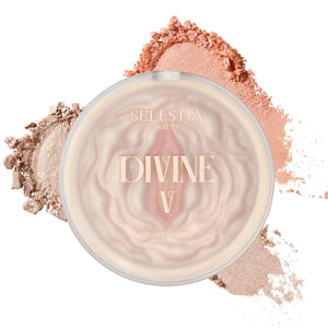 Iluminador Divine V de SELESTIA BEAUTY ofrece brillo suave y natural.