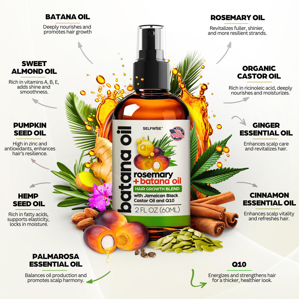 SELFWISE Batana aceite, aceite de calabaza para hidratación intensa de la fibra capilar