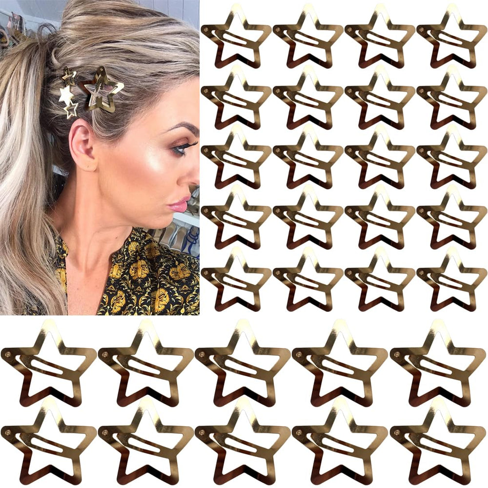 Seneeel pinza estrella dorada 1-65 pulgadas, perfecta para combinar con outfits dorados.