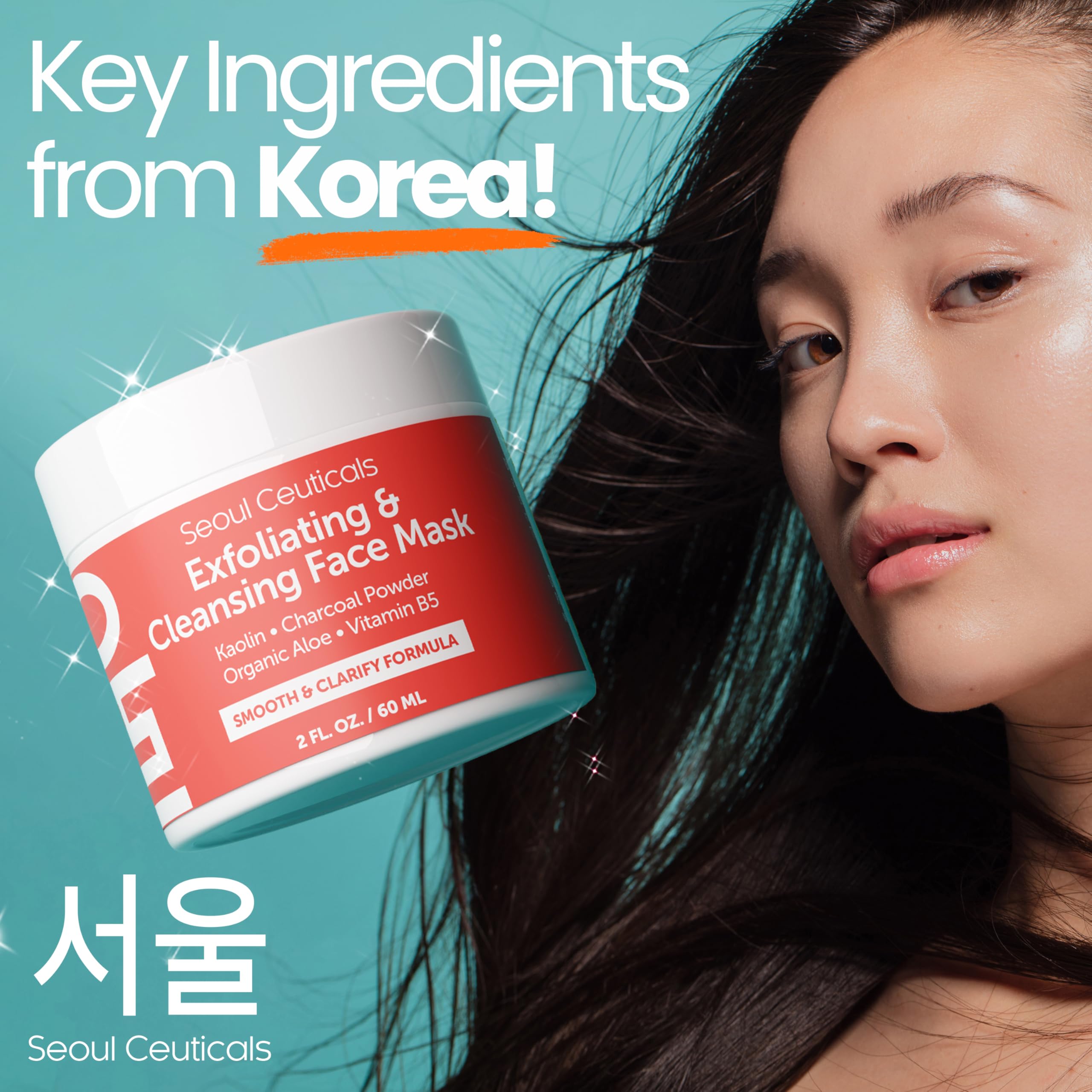 SeoulCeuticals aplicación de mascarilla facial para cuidado suave.