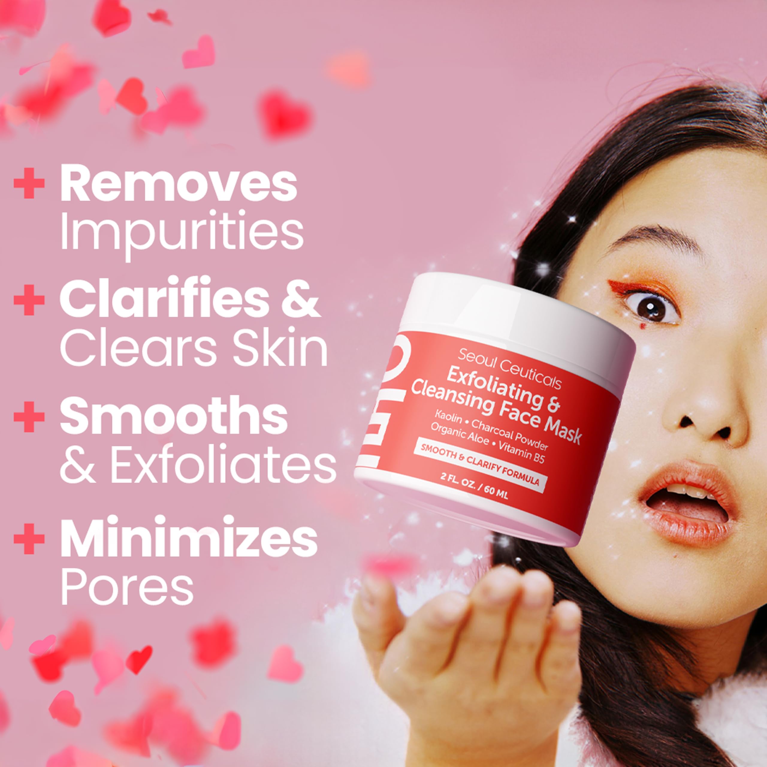 SeoulCeuticals mascarilla facial con carbón activado purifica y elimina grasa.