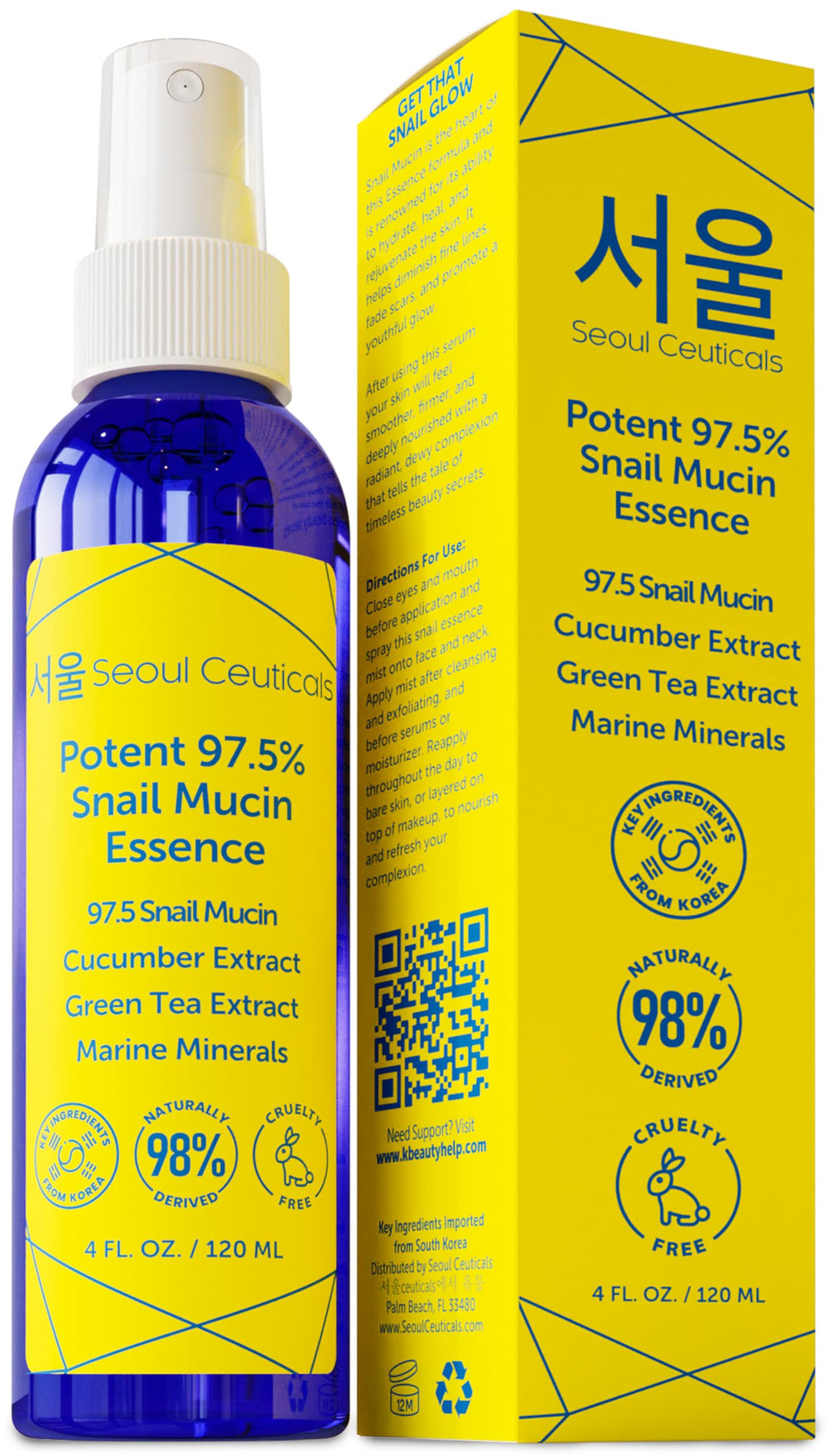 SeoulCeuticals bruma coreana en botella para hidratación rápida.