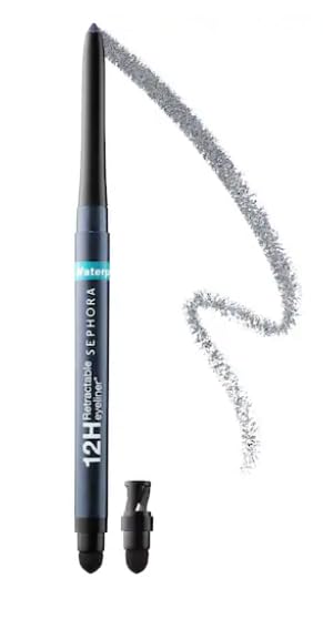 SEPHORA Collection Lapiz delineador retráctil 12horas, brillo gris pizarra para delineado duradero.