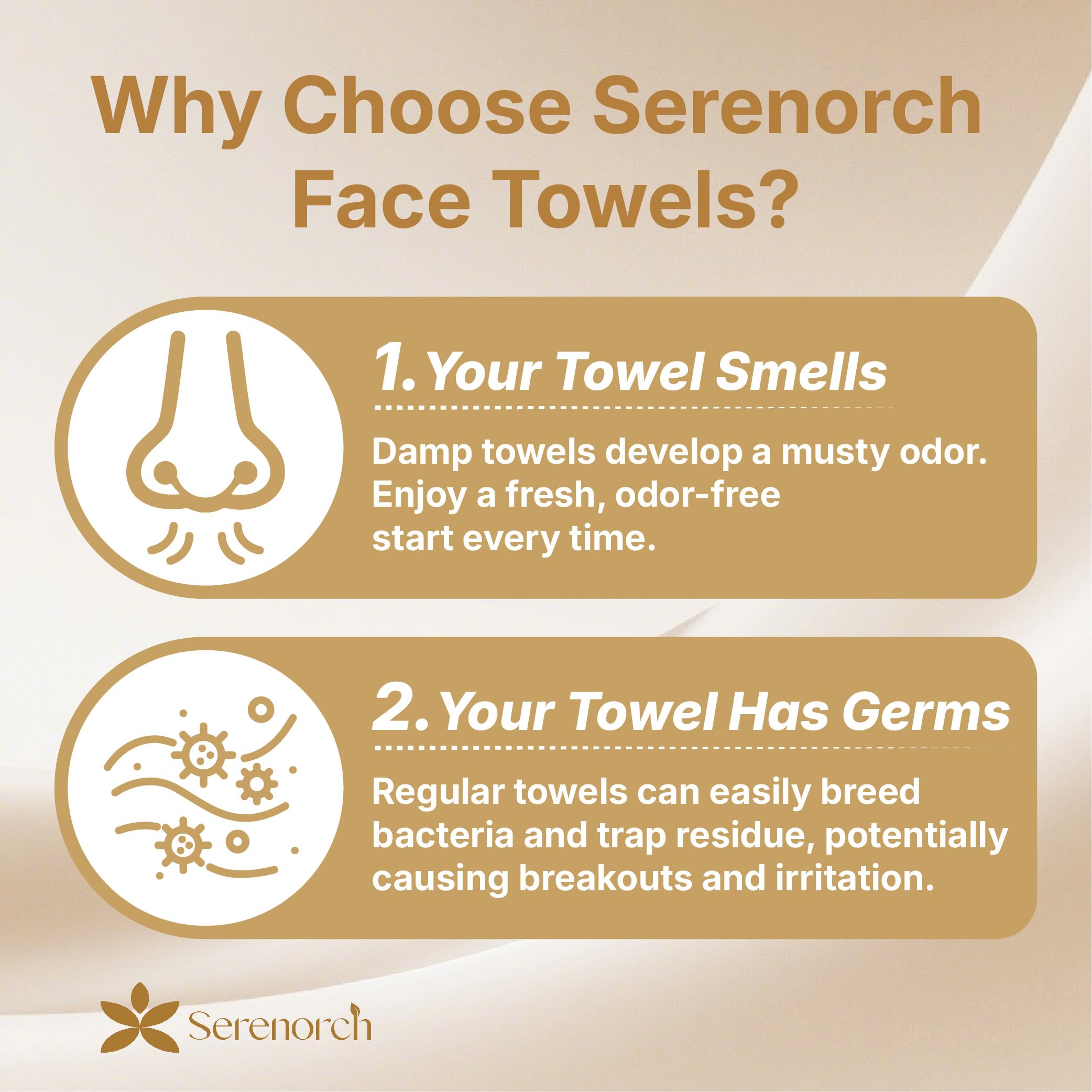 Serenorch doble textura exfoliante suave para desmaquillar con delicadeza.