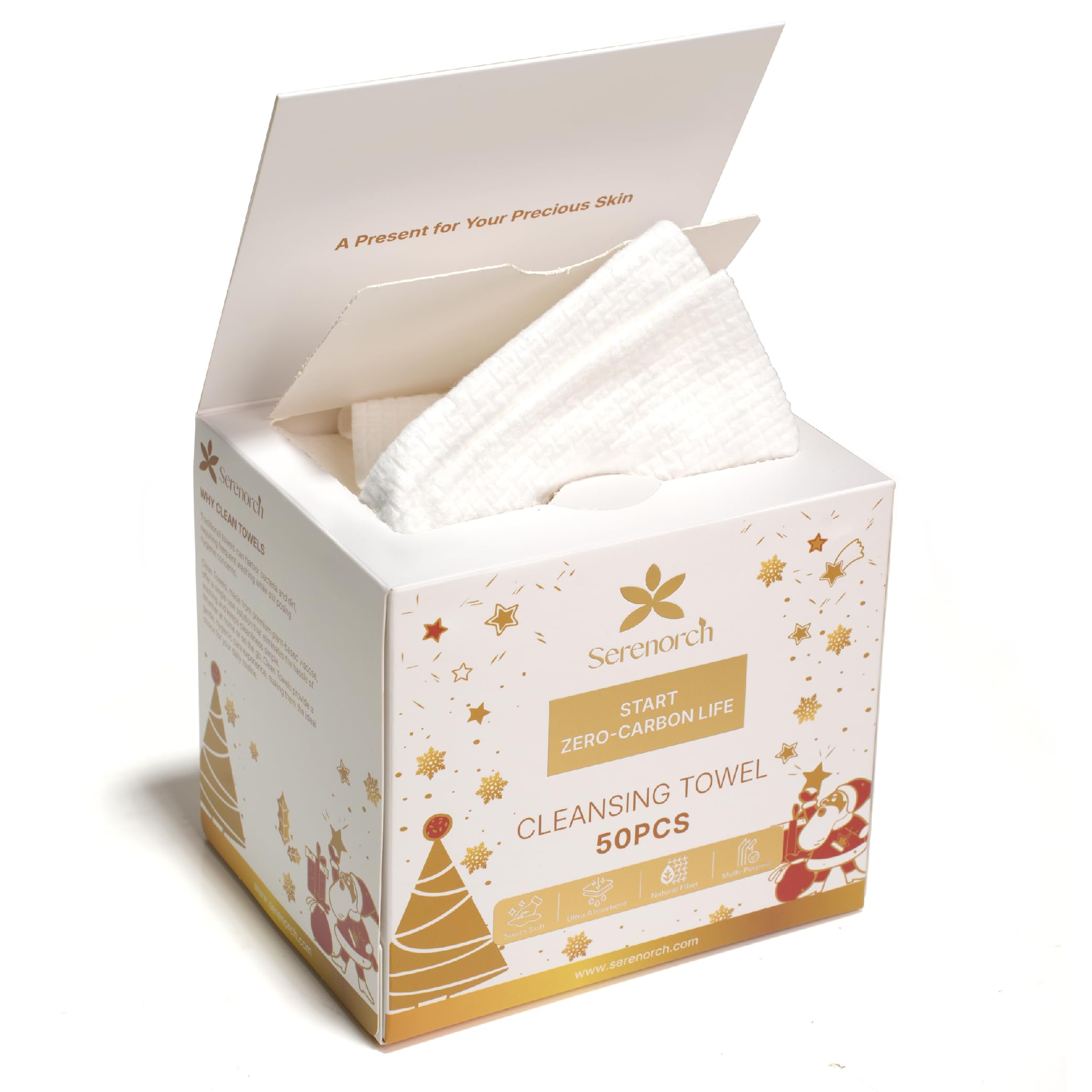 Serenorch edición Navidad, caja imantada protege las toallas faciales.