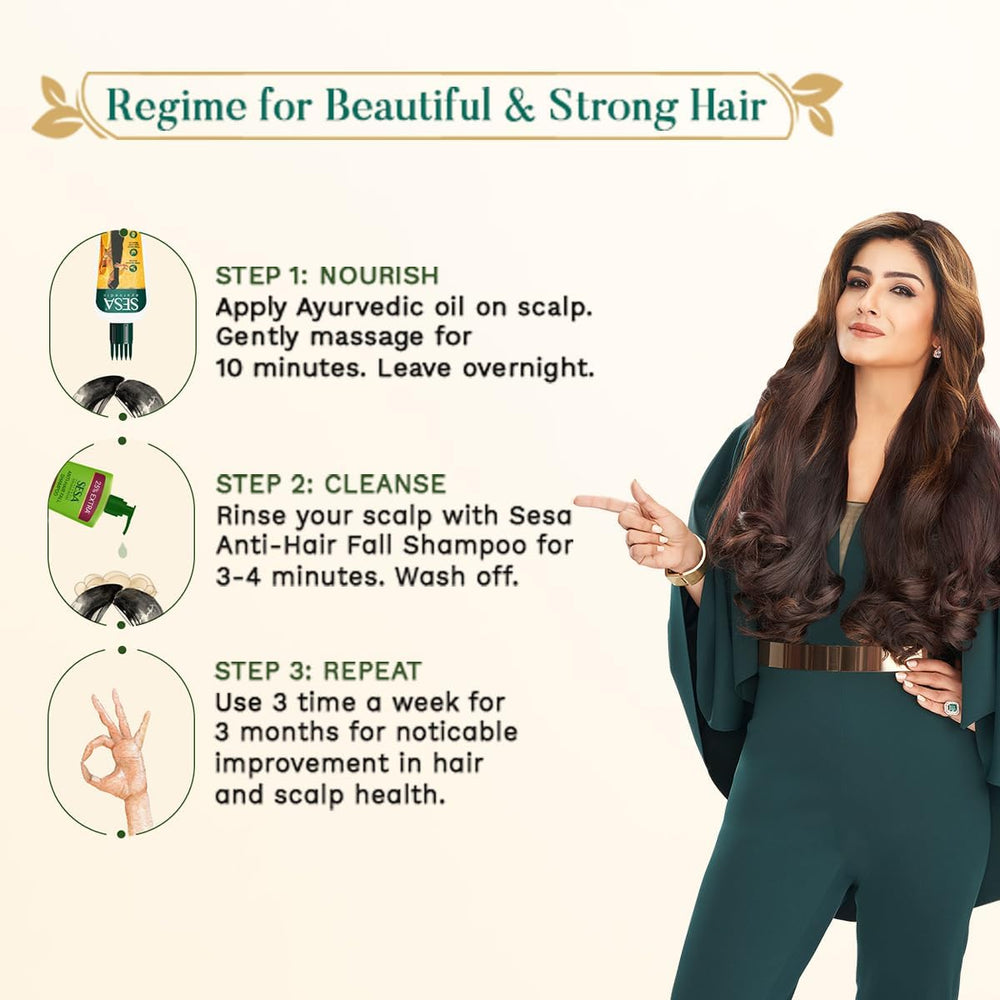 SESA Mezcla de cinco aceites: cobertura completa para el cabello y cuero cabelludo.