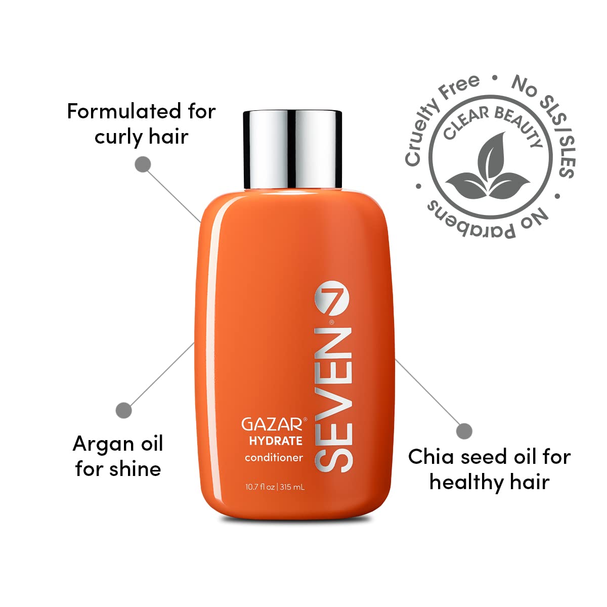 SEVEN Gazar Hydrate: textura cremosa del acondicionador para una aplicación suave.