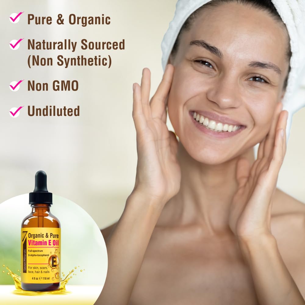 Seven Minerals: antioxidantes naturales de la vitamina E para protección de la piel.