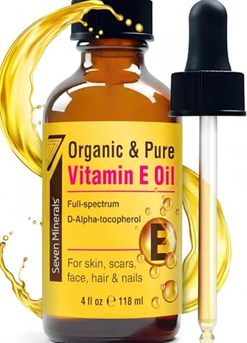 Seven Minerals: aplicación en piel del aceite de vitamina E para suavidad y nutrición.