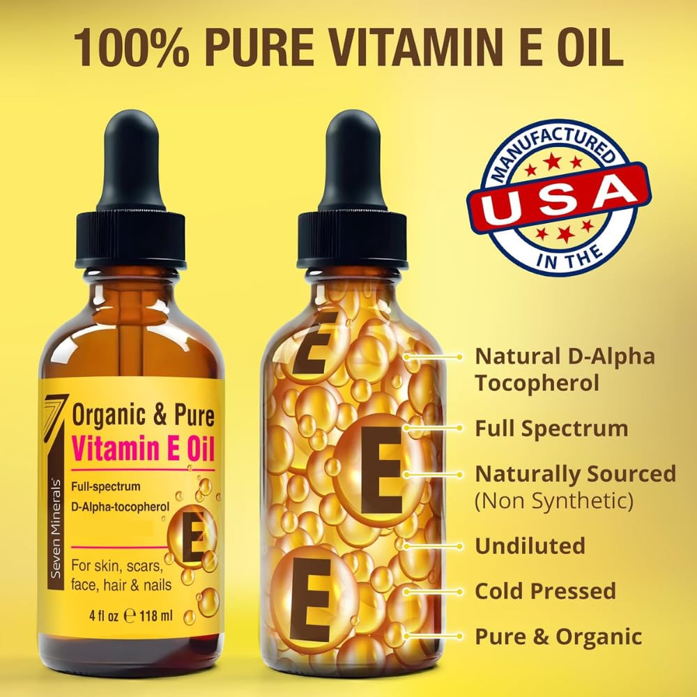 Seven Minerals: cabello fortalecido con aceite de vitamina E desde la raíz.