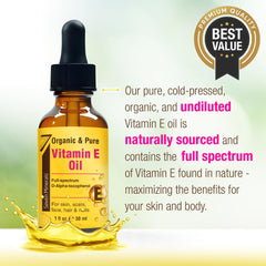 Seven Minerals: reparación suave de cicatrices con aceite de vitamina E.