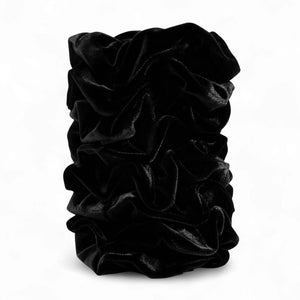 SEVEN STYLE gomas-terciopelo negro-textura-peluche para cabello delicado