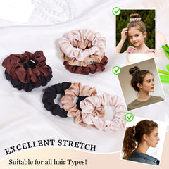 SEVEN STYLE lazos satinados ultrapequeños rubio para cabello suave y sin tirones.