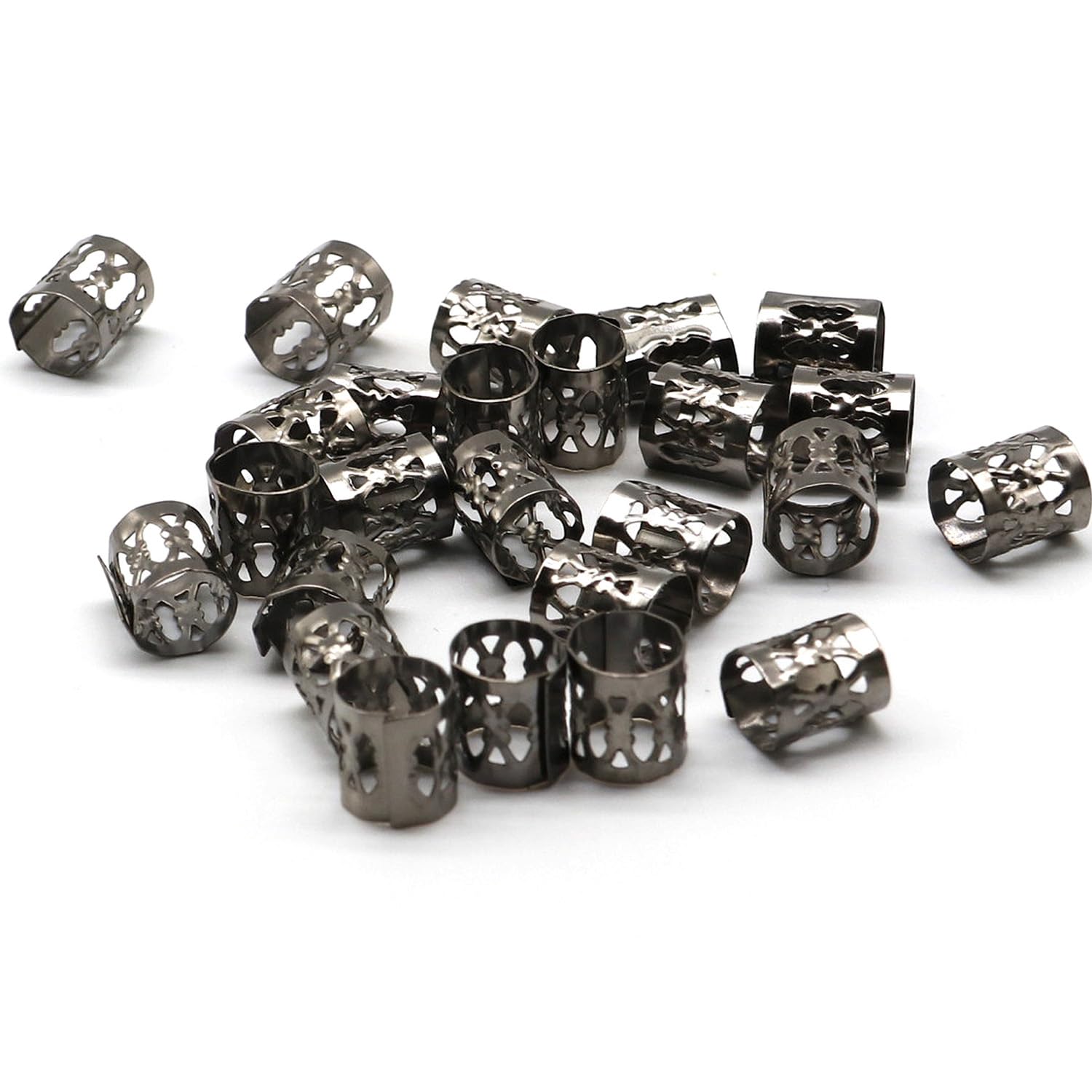 SEVENHEAD cuentas para dreadlocks negras, ideal para decorar trenzas con estilo.