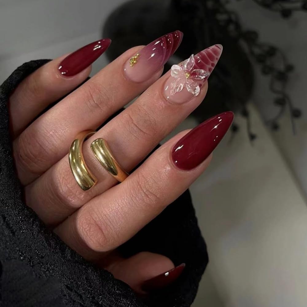 Sevgob uñas con diseño de flor para ocasiones especiales
