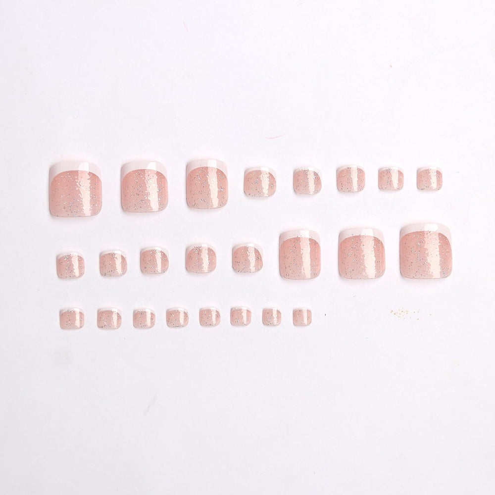 Sevgob uñas Frances con brillo para ocasiones festivas