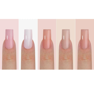 Sevgob uñas prensas tono piel natural para un estilo elegante.