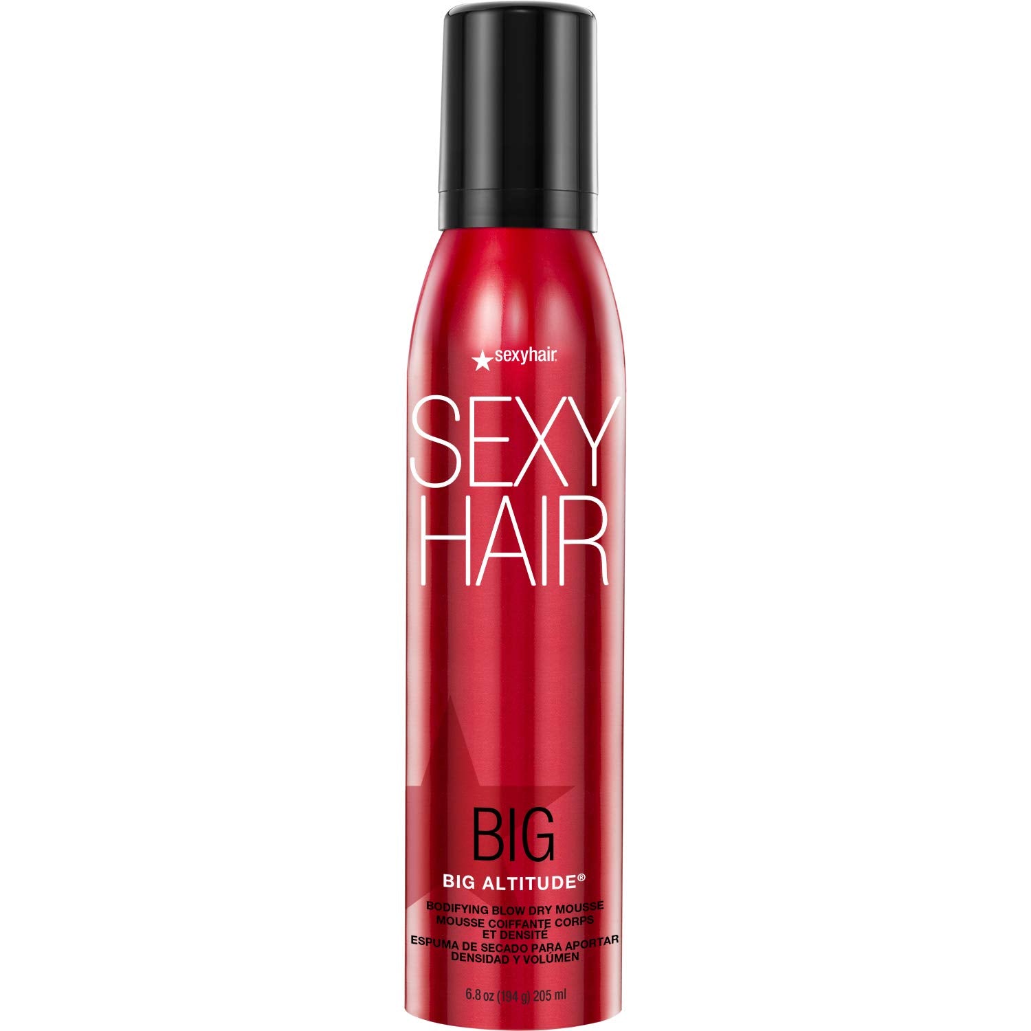 SexyHair Big Altitude Mousse en botella; volumen desde la raíz sin sensación pegajosa.