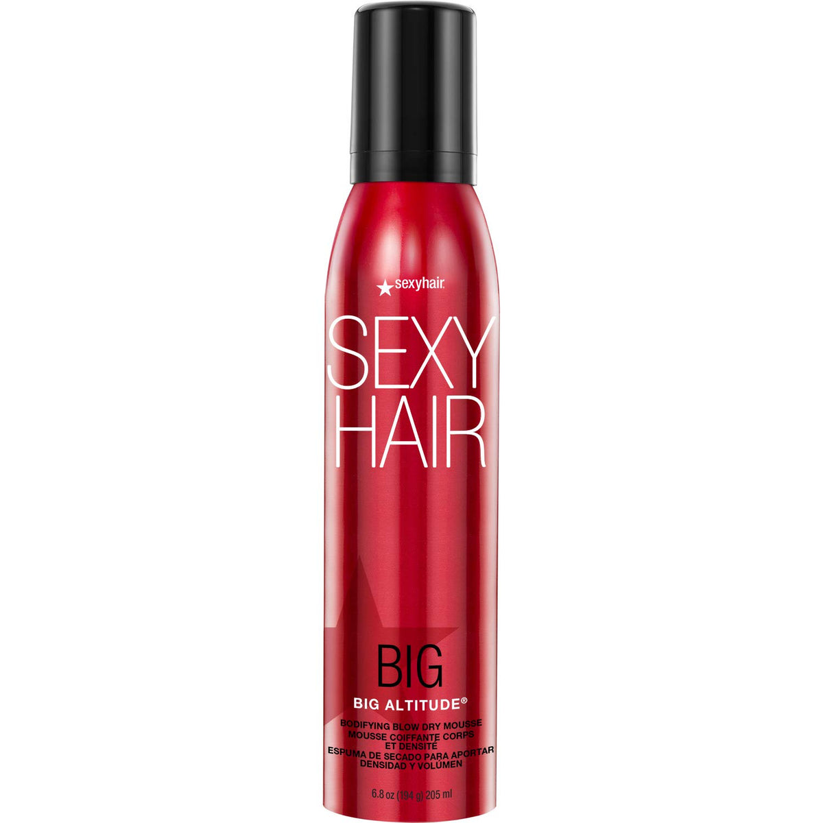 SexyHair Big Altitude Mousse en botella; volumen desde la raíz sin sensación pegajosa.