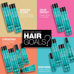 SexyHair champú fortificante, aplicación suave para peinar con facilidad.