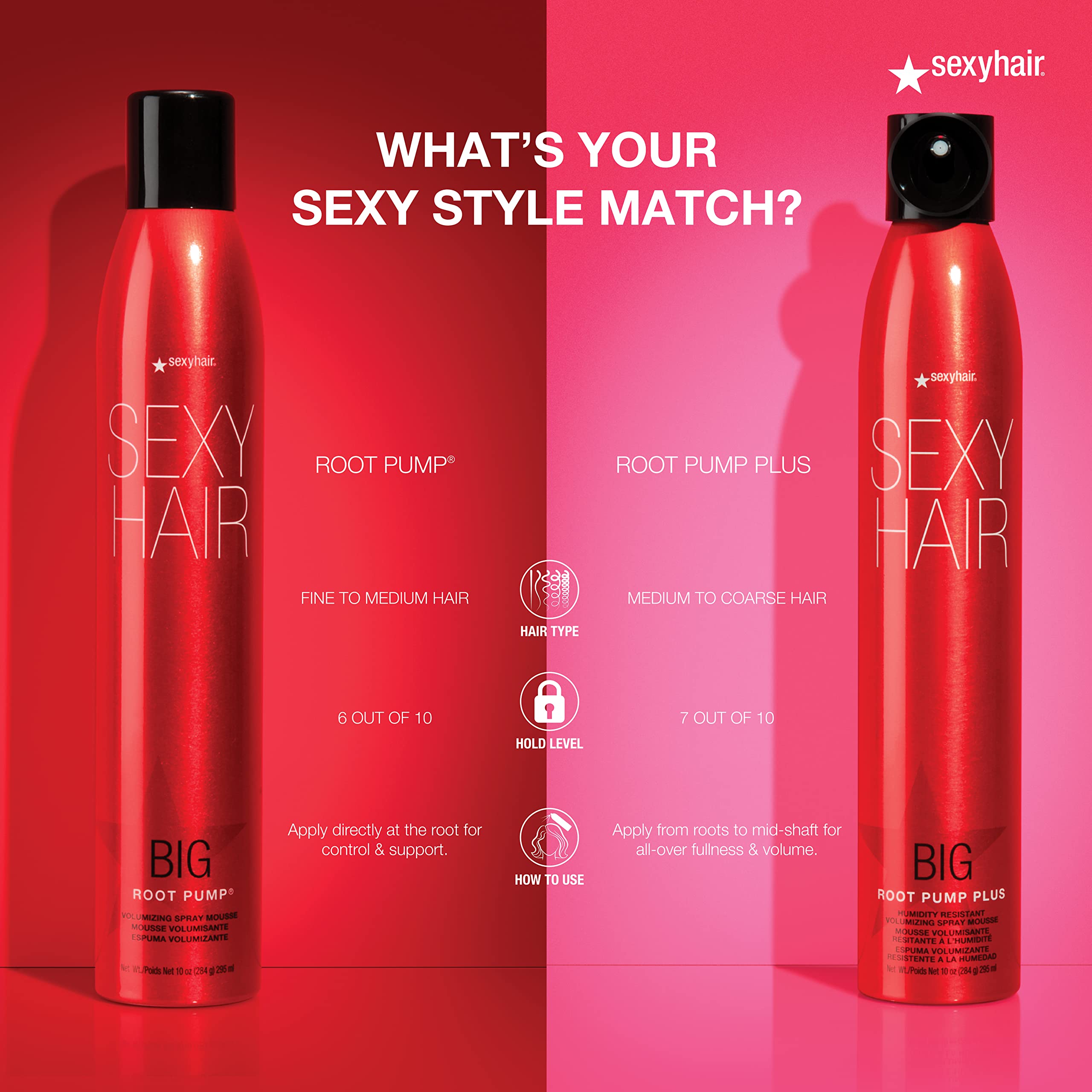 SexyHair fijación media flexible para estilo cómodo y manejable