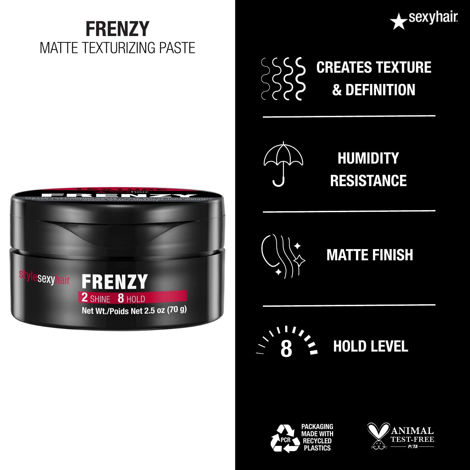 SexyHair Style Frenzy facilita la aplicación para resultados rápidos y controlados.