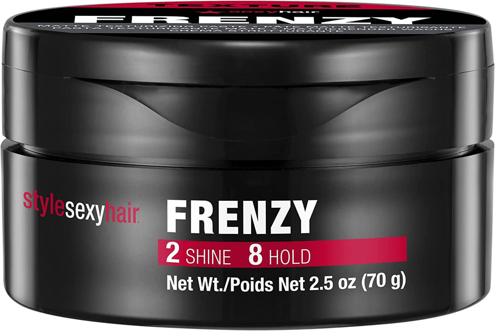 SexyHair Style Frenzy Pasta Texturizante Mate 2,5 oz para volumen y definición sostenida.