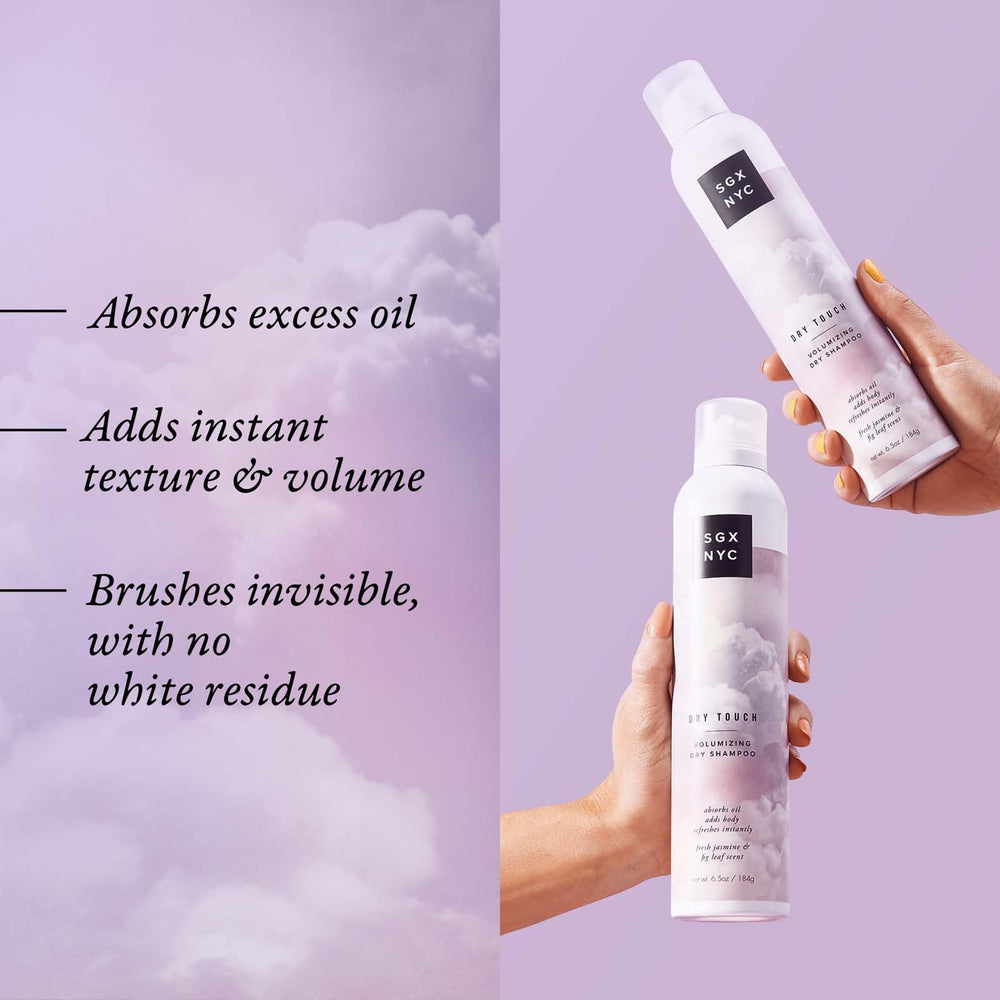 SGX NYC Dry Touch aplicación invisible, sin residuo al peinar.