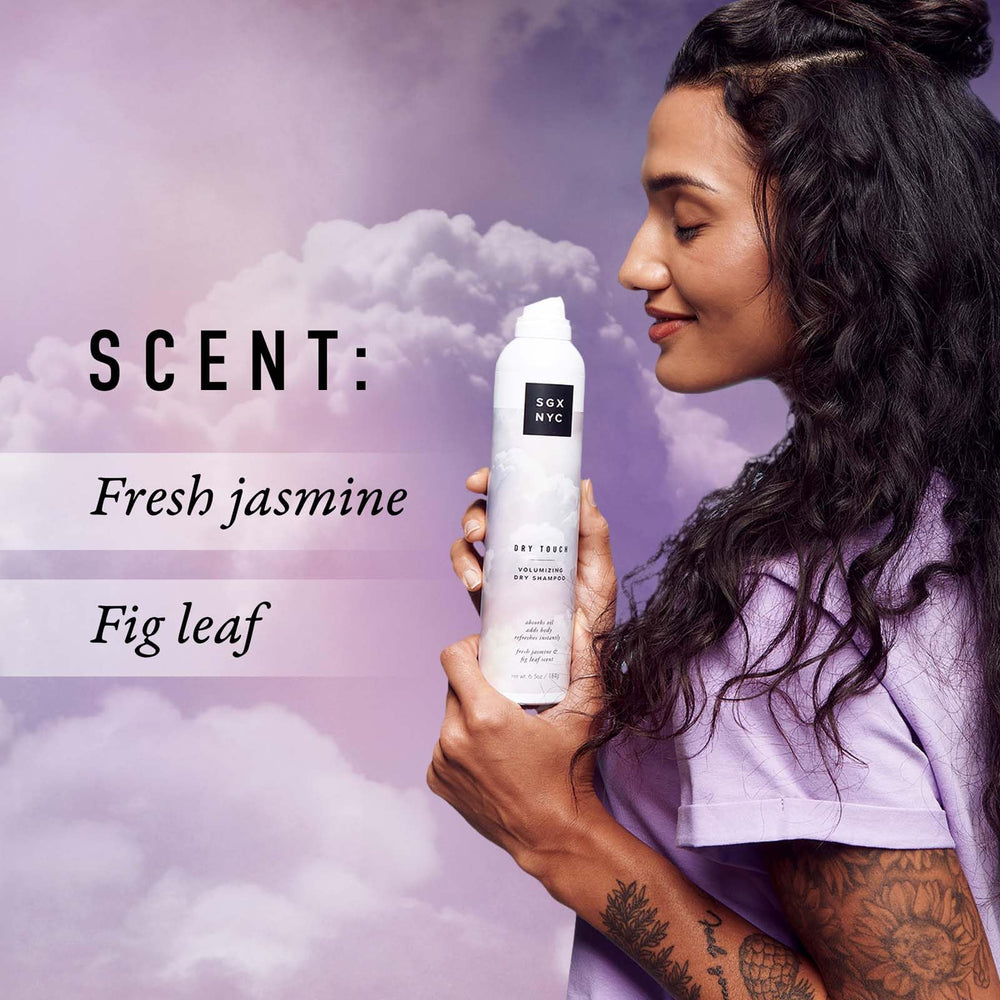 SGX NYC Dry Touch aroma jazmín y hojas de higo para sensación fresca.