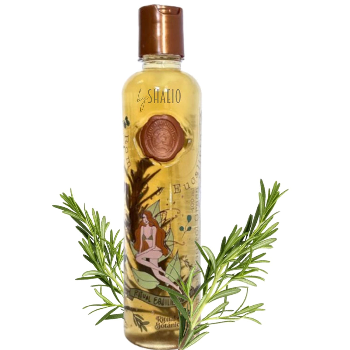 SHAEIO Ritual Botanico Shampoo Romero Eucalipto, frente, impulso de crecimiento y cabello sano