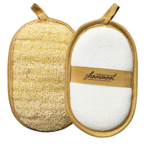 Shammoot Lufa natural de dos lados con textura exfoliante para piel más suave