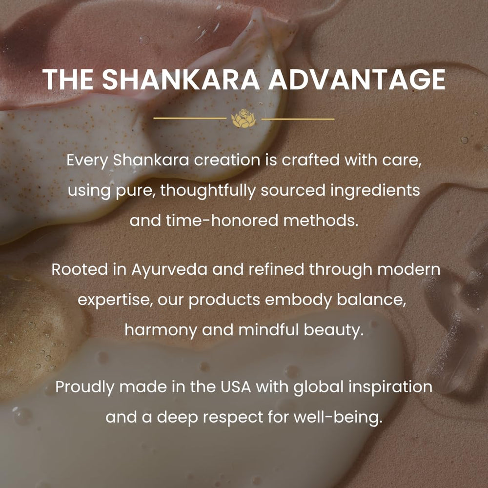 Shankara Kumkumadi tono uniforme y aspecto luminoso.
