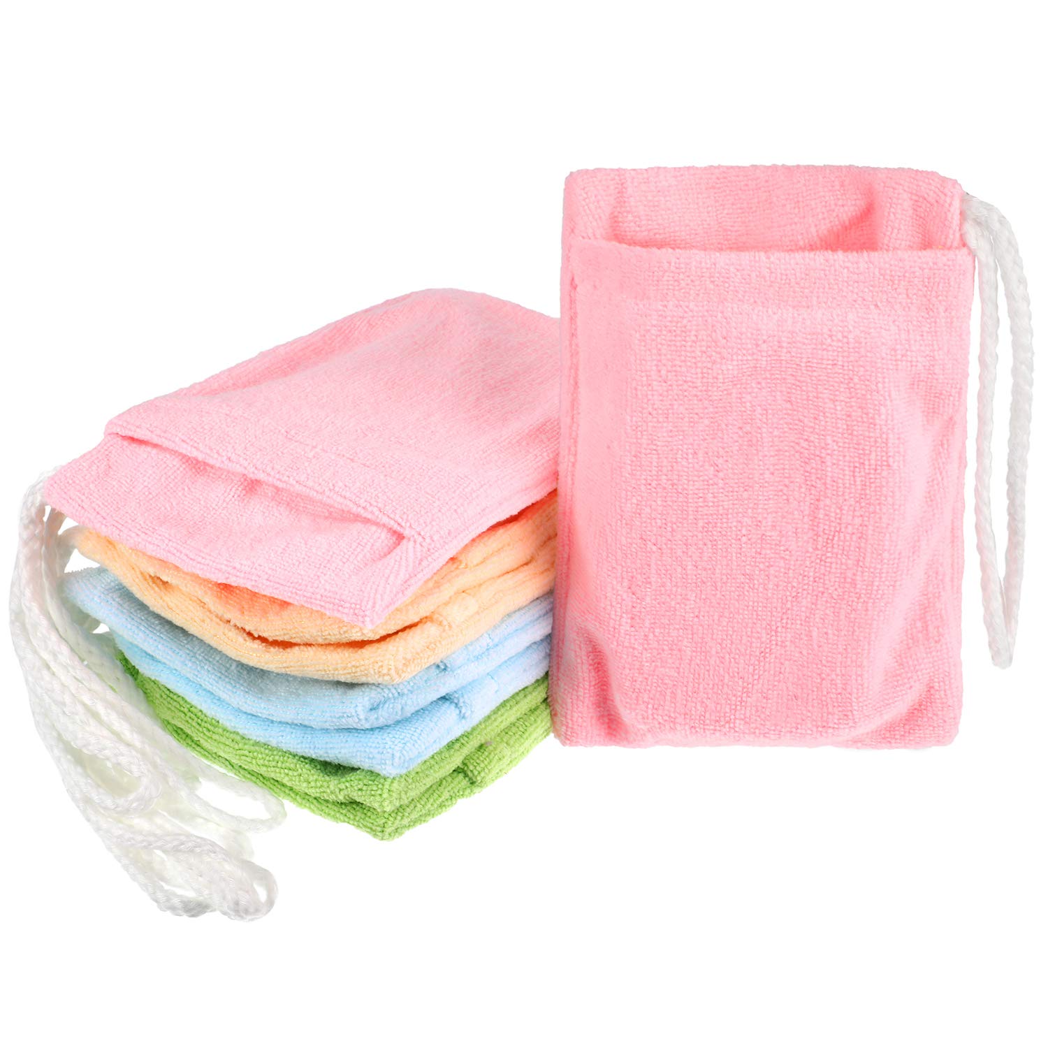 Bolsas Shappy de microfibra para jabón, set de 8 piezas en colores variados.