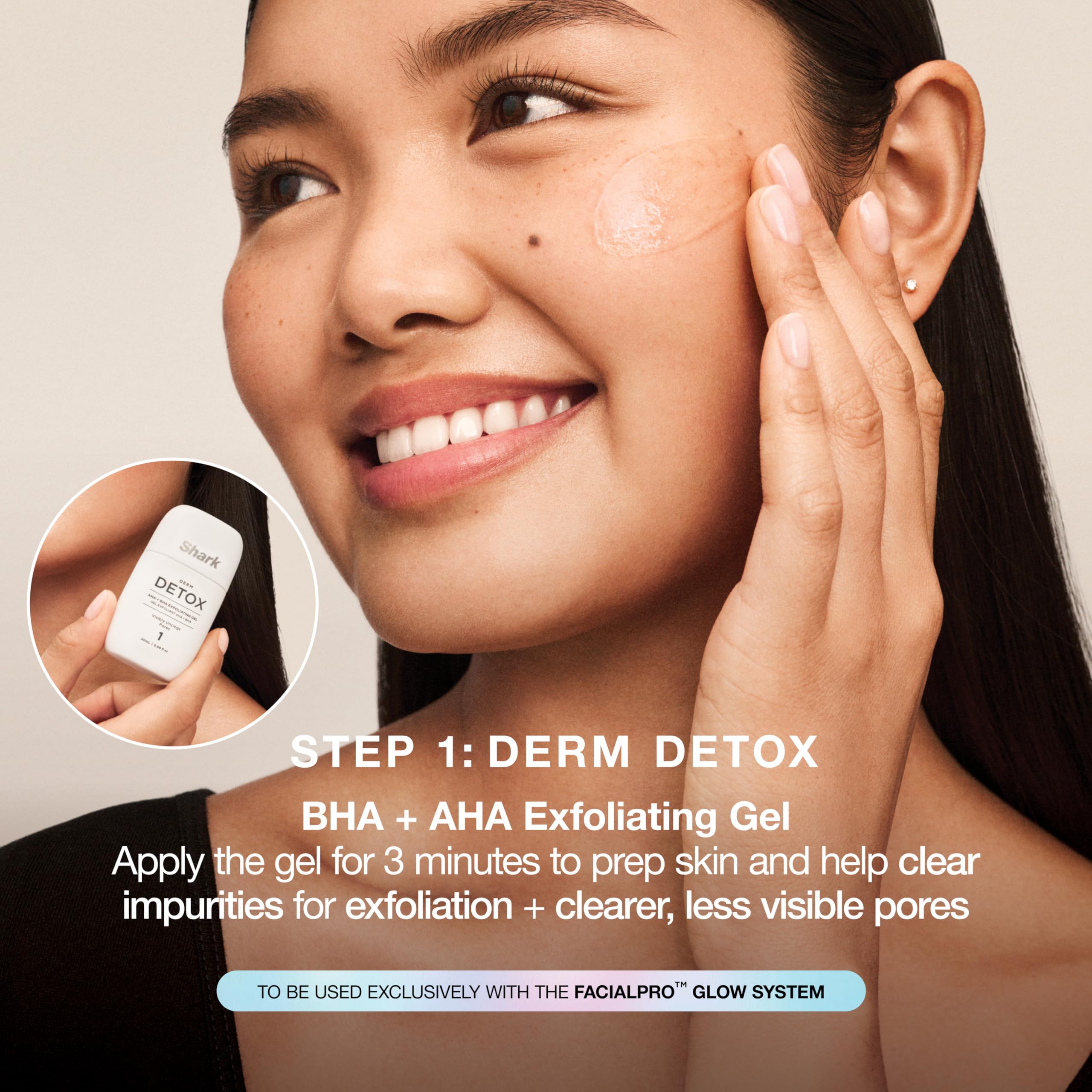 Shark exfoliacion spa glow para piel suave y luminosa.