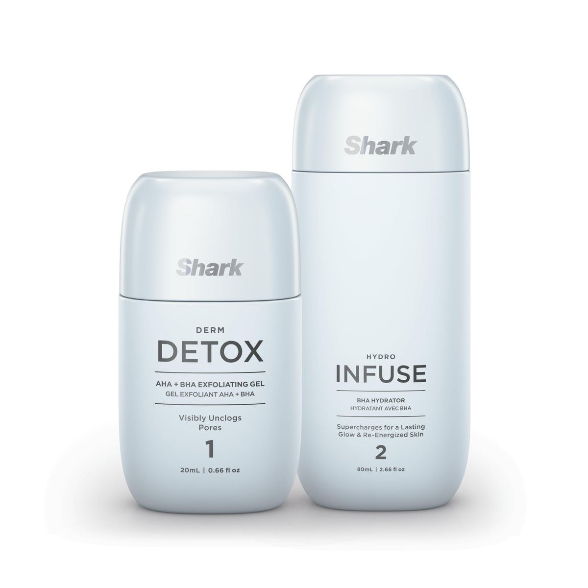Shark Derm Detox gel exfoliante para poros limpios y piel más suave.