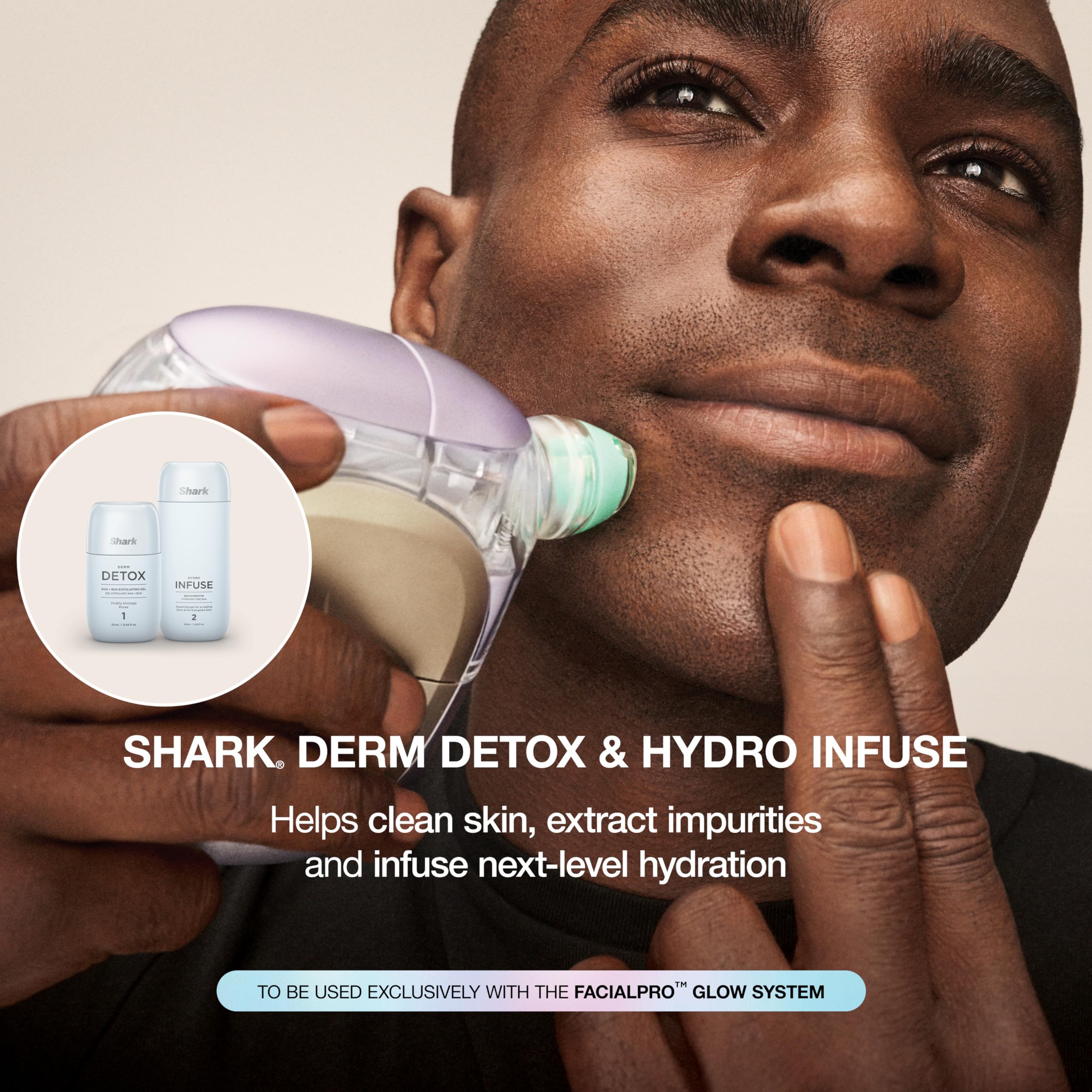Shark Hydro Infuse BHA hidratante para hidratación profunda y brillo.