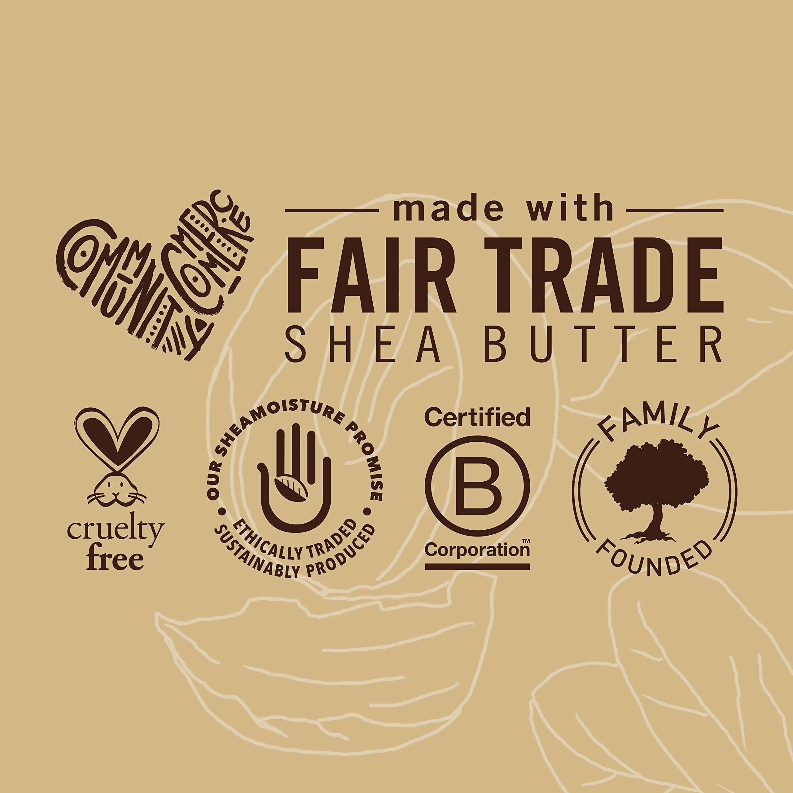 SheaMoisture empaque sostenible y libre de crueldad.