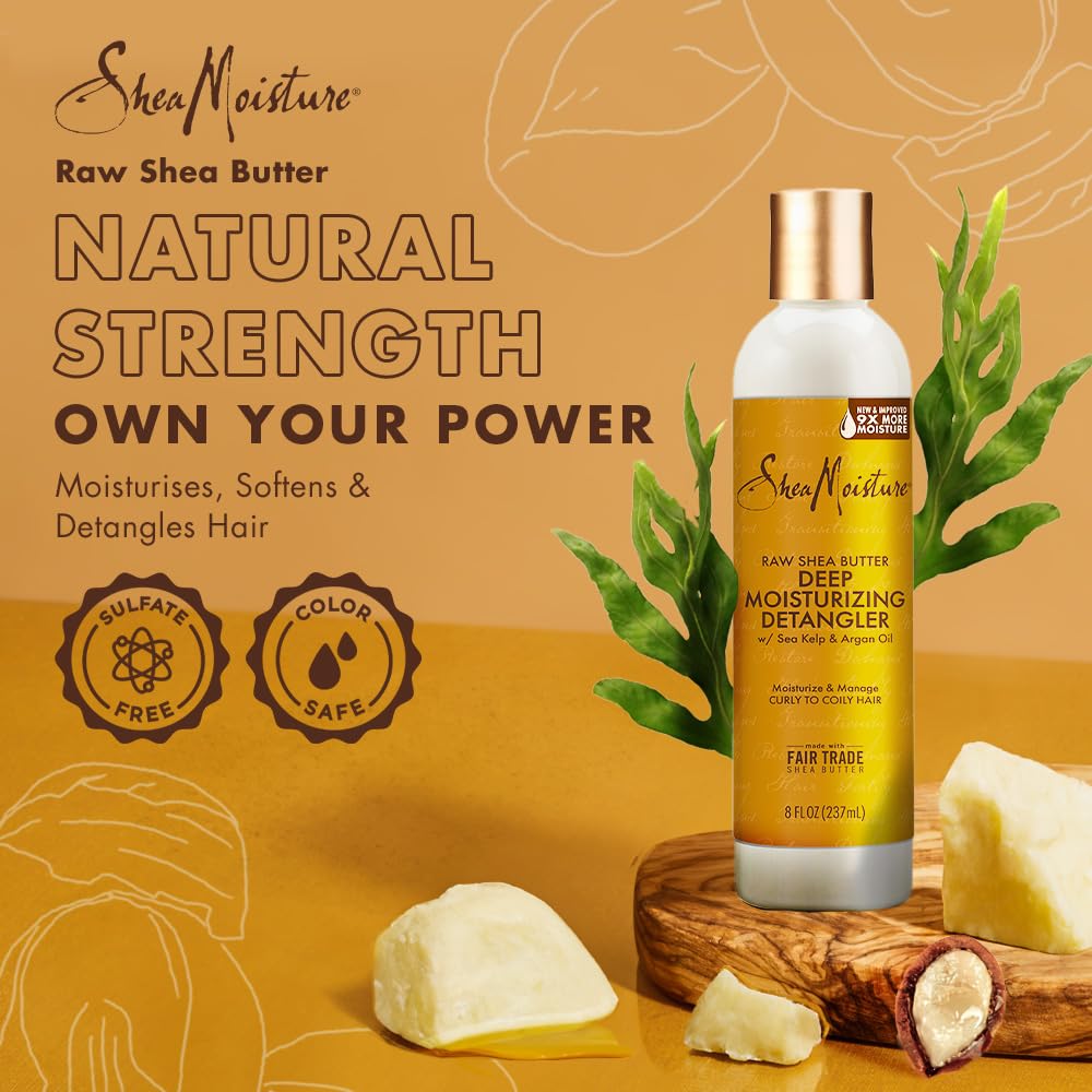 SheaMoisture textura ligera para un deslizamiento suave al peinar.