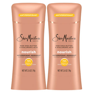 Desodorante SheaMoisture en stick con karité crudo y textura cremosa para piel seca.