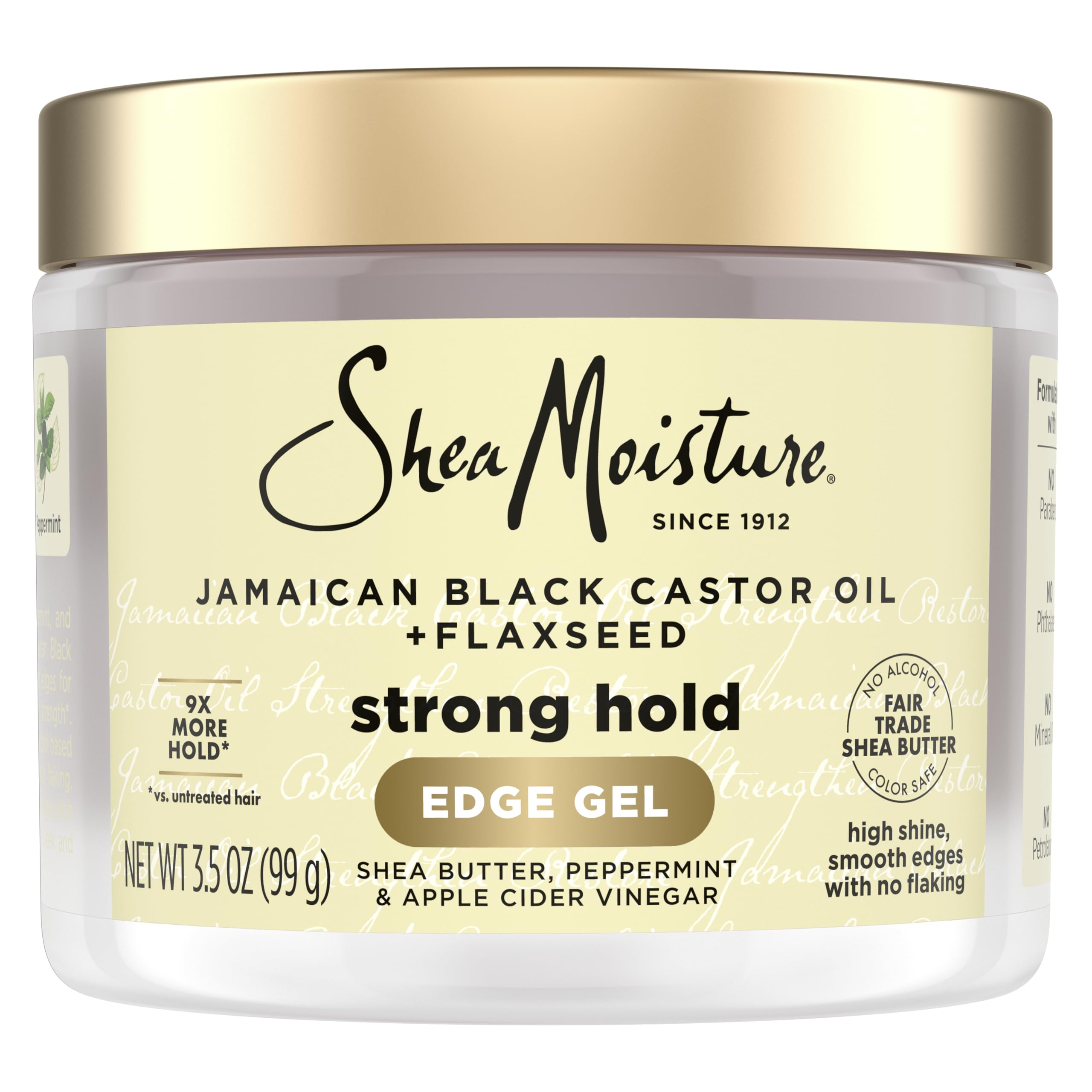 Gel de control de bordes SheaMoisture en botella 3-5 oz define bordes y controla el encrespamiento