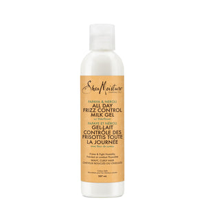 SheaMoisture Gel de Leche Papaya y Neroli, botella visible para definición suave.