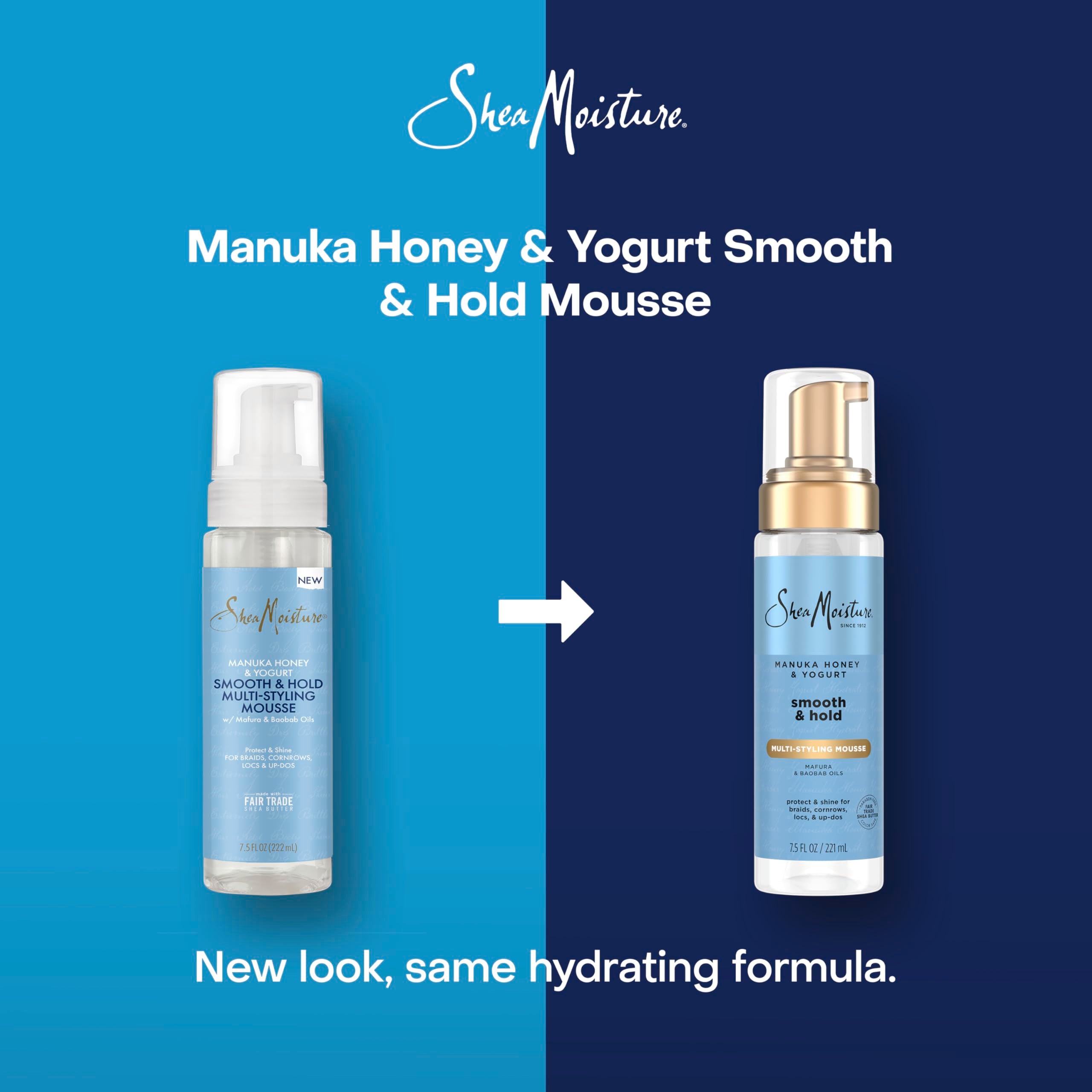 SheaMoisture Manuka Honey & Yogurt Mousse: aplicación en porciones para distribución uniforme.