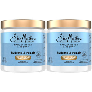 SheaMoisture Mascarilla capilar Manuka miel yogur, hidratación profunda para cabello seco.