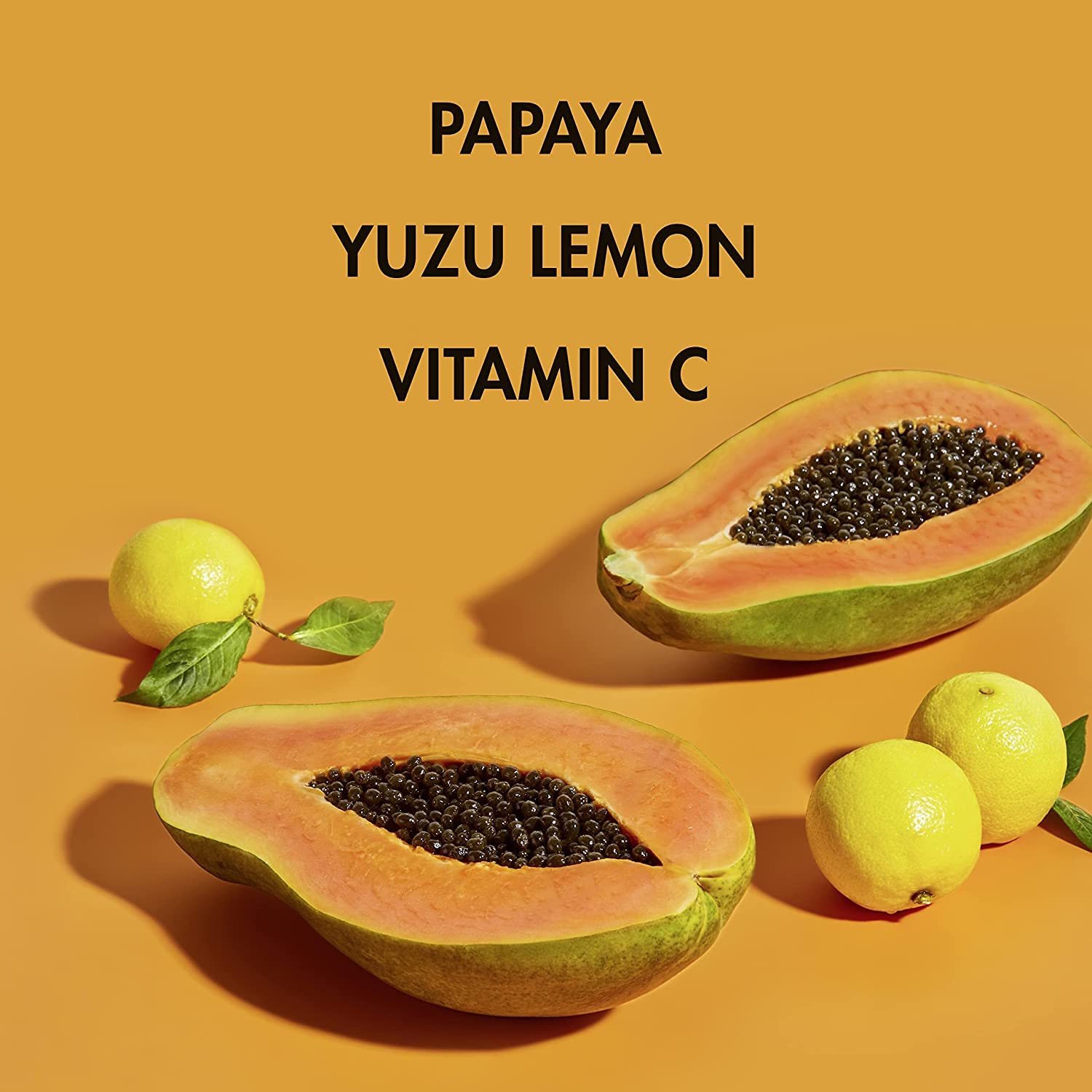 Papaya y Vitamina C para tono más uniforme.